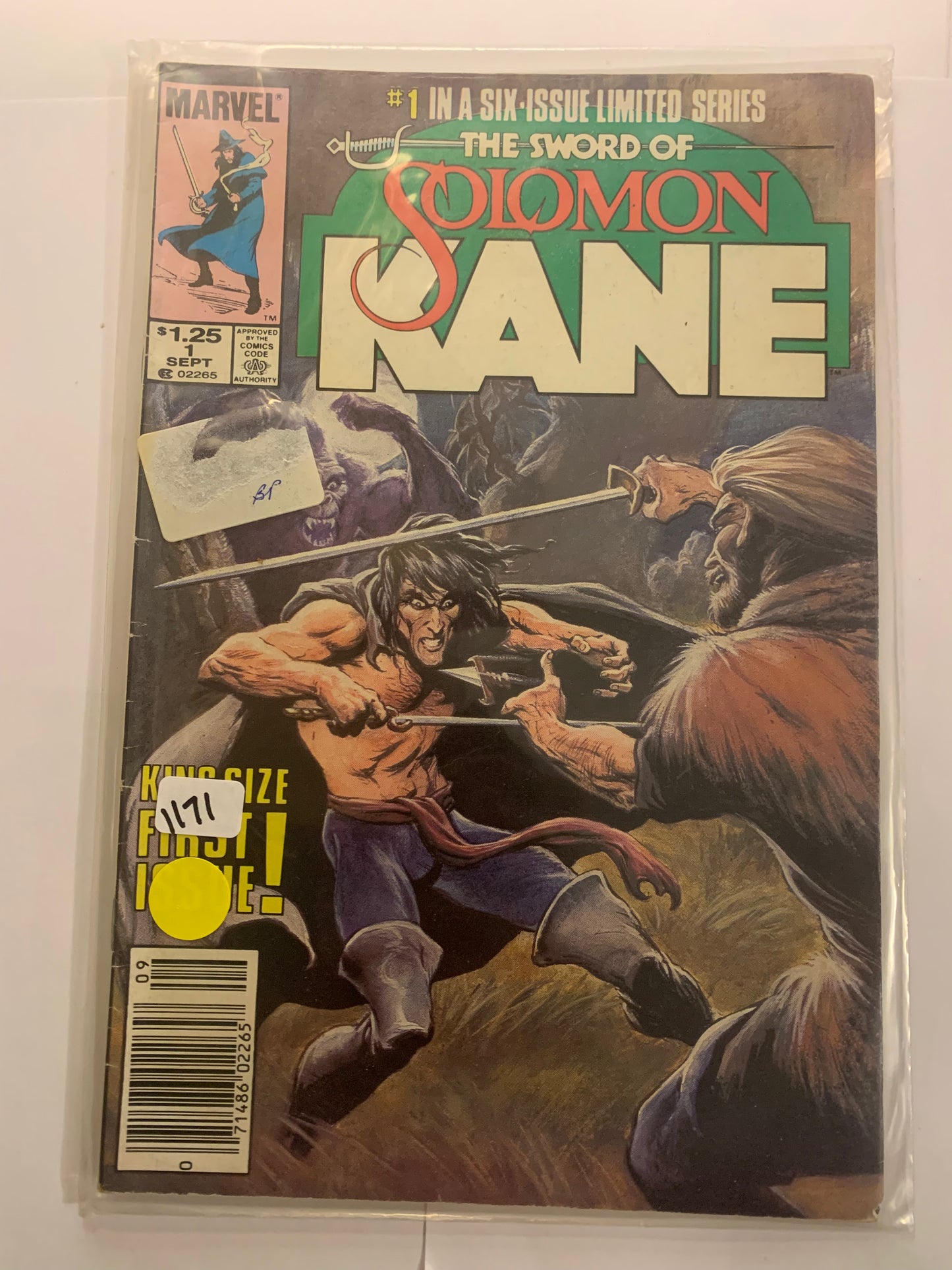 MARVEL #1 THE SWORD OF SOLOMON KANE COMIC