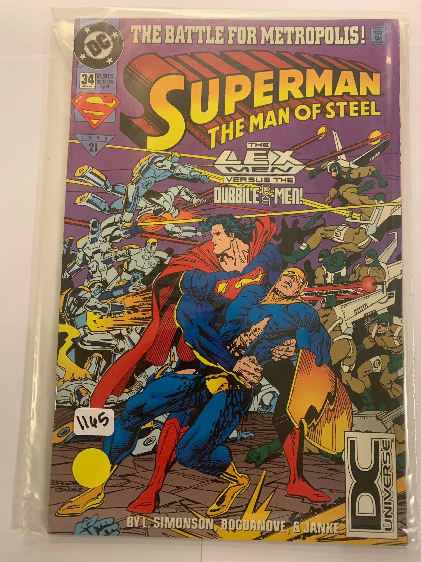 DC #34 SUPERMAN THE MAN OF STEEL COMIC