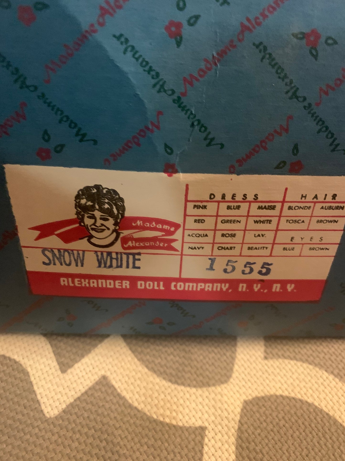 #1555 Madame Alexander Doll-Snow White