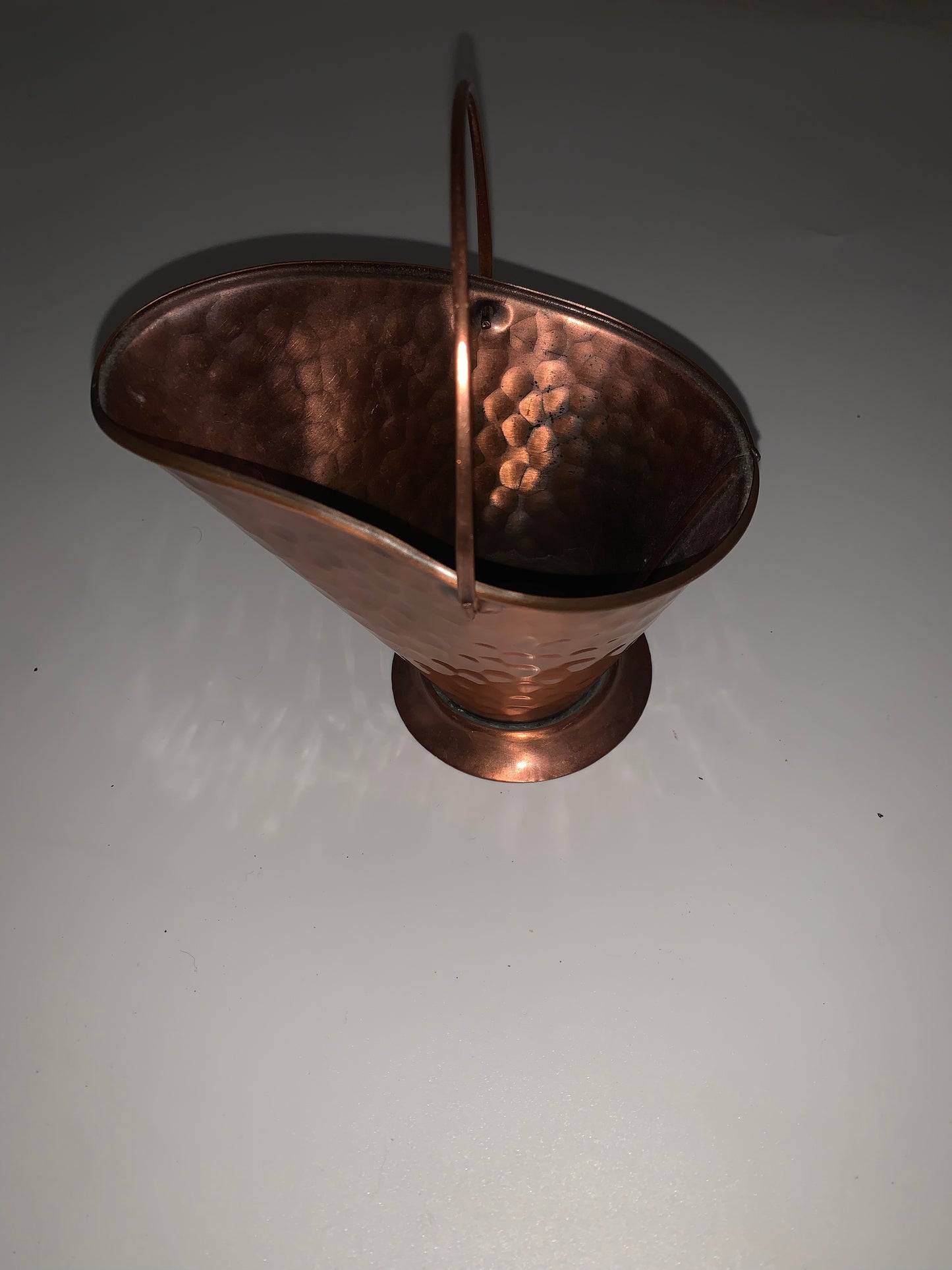 Gregorian Copper Hammered Pail with Handle