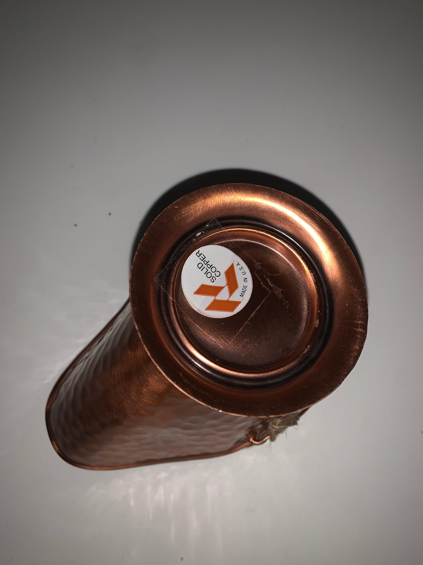Gregorian Copper Hammered Pail with Handle