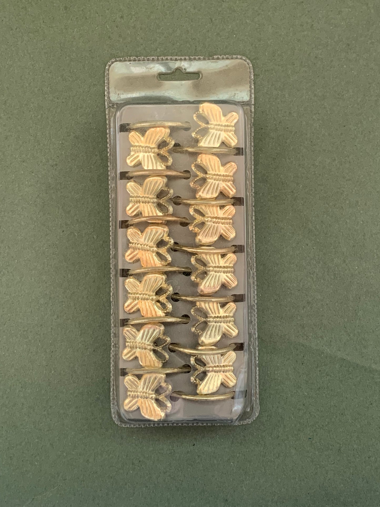 BUTTERFLY METAL SHOWER CURTAIN HOOKS