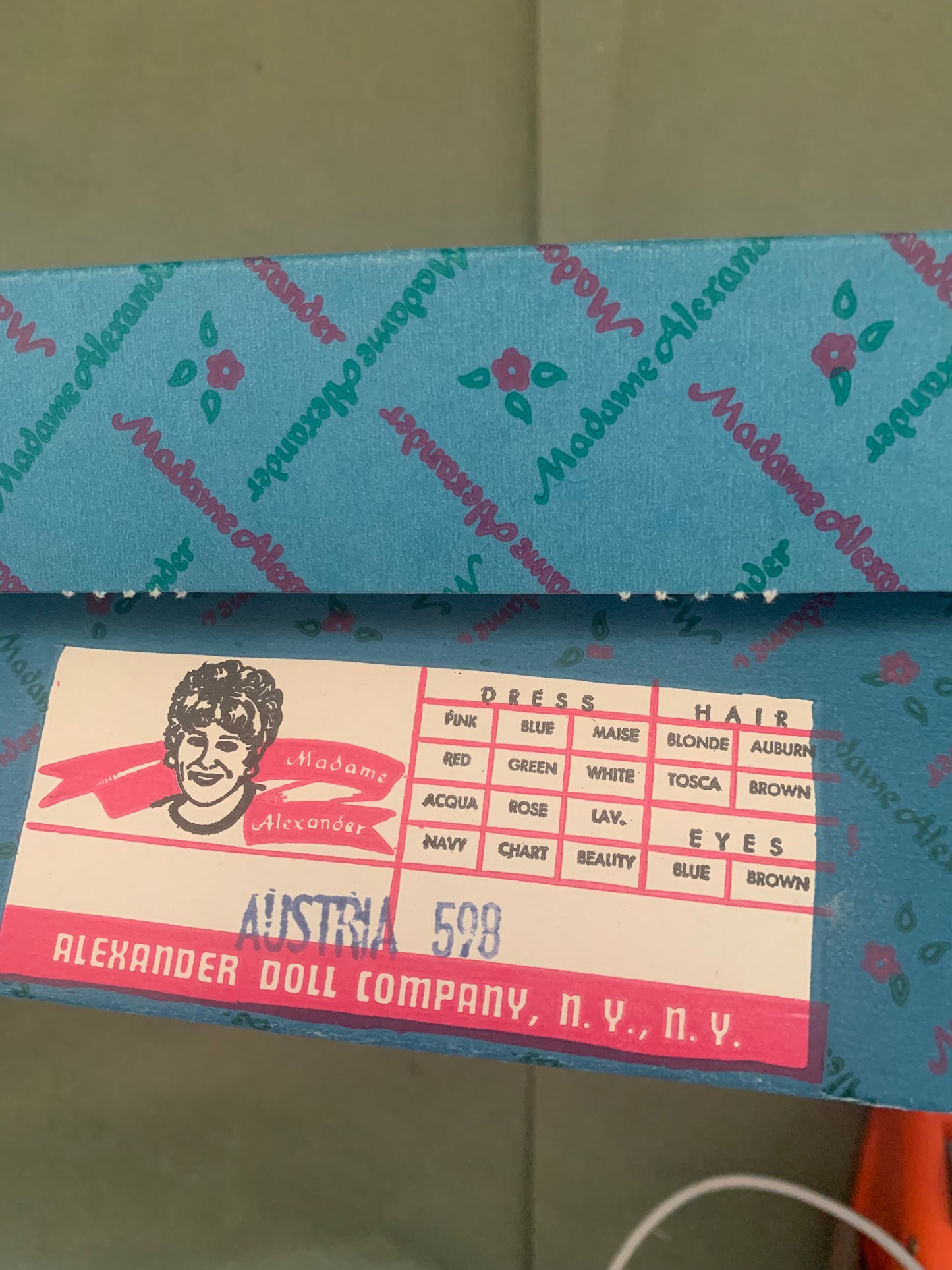 #598 MADAME ALEXANDER-AUSTRIA