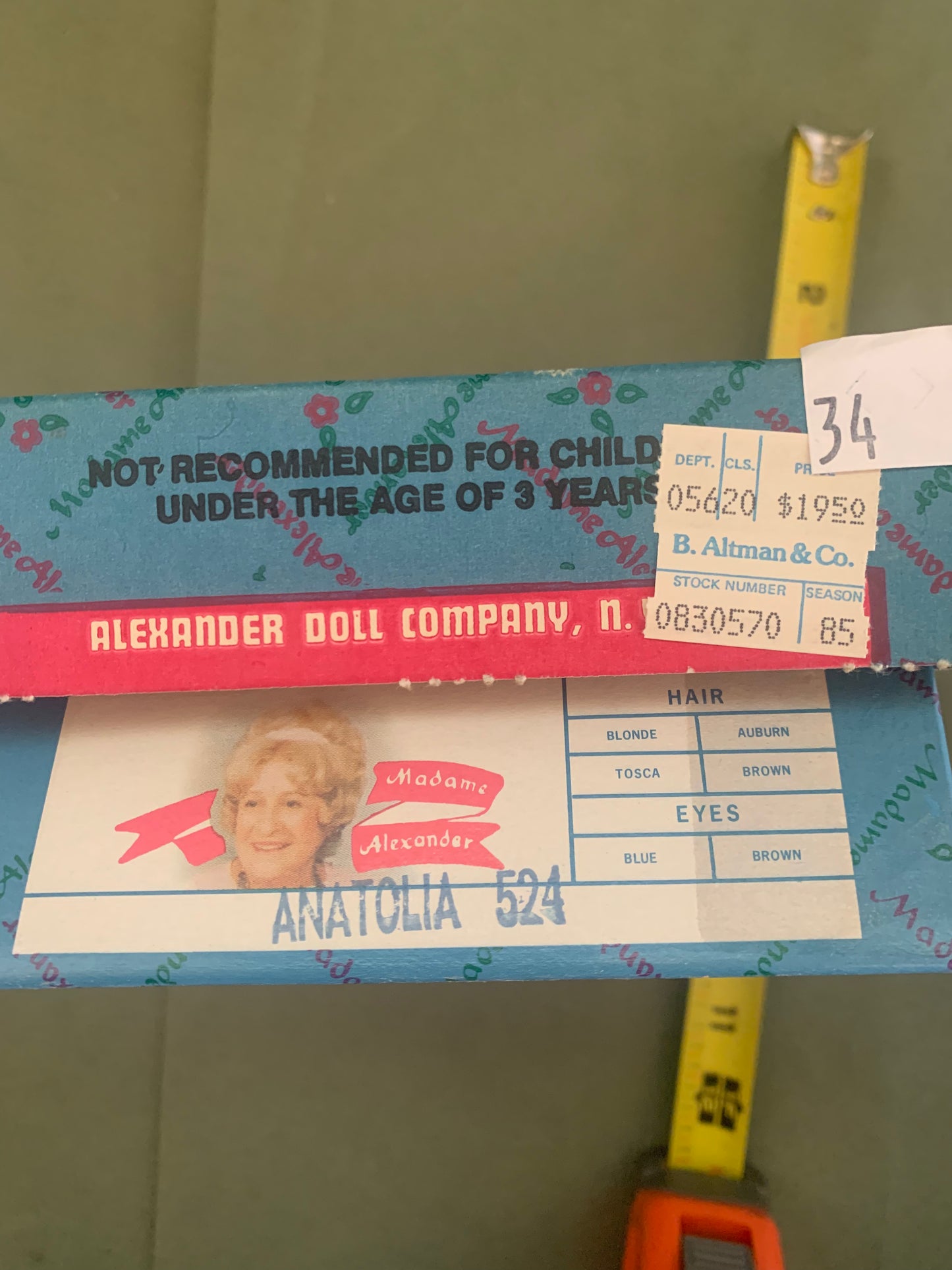 #524 MADAME ALEXANDER DOLL-ANATOLIA