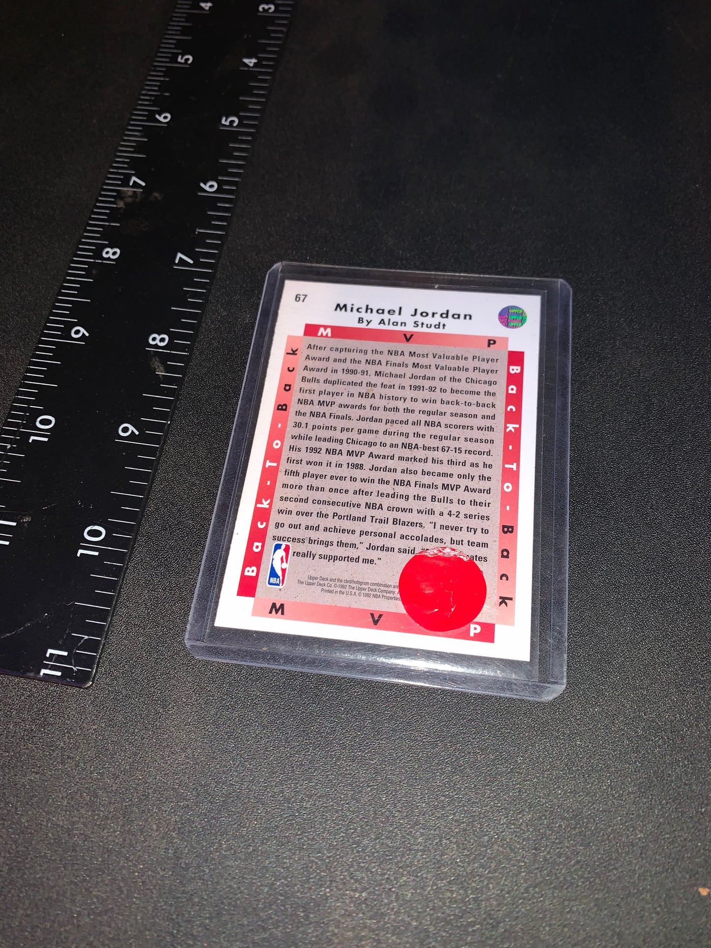 UPPER DECK MICHAEL JORDAN BY ALAN STUDT