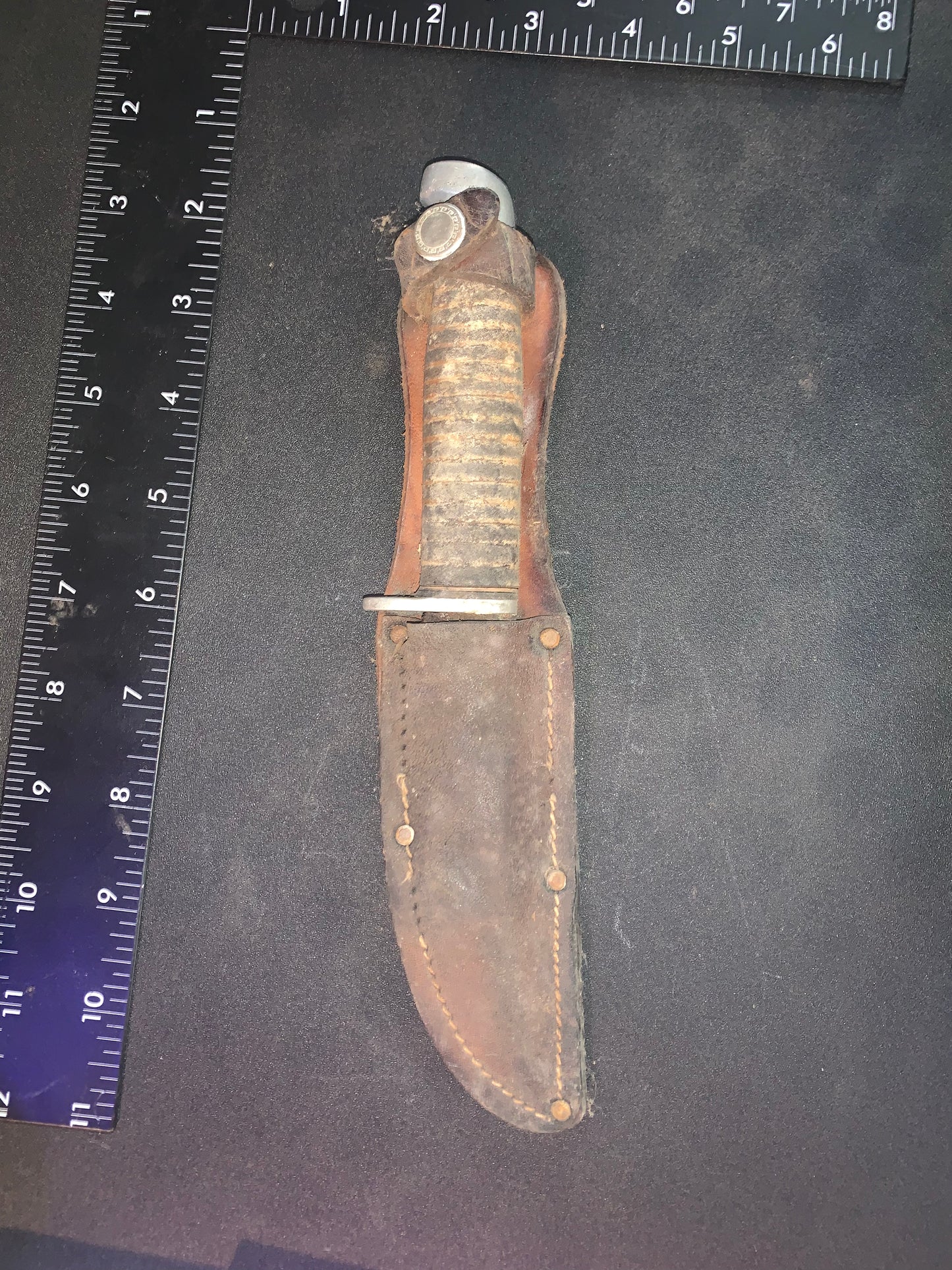 WEST-CUT FIXED BLADE FIGHTING KNIFE & CUSTOM SHEATH