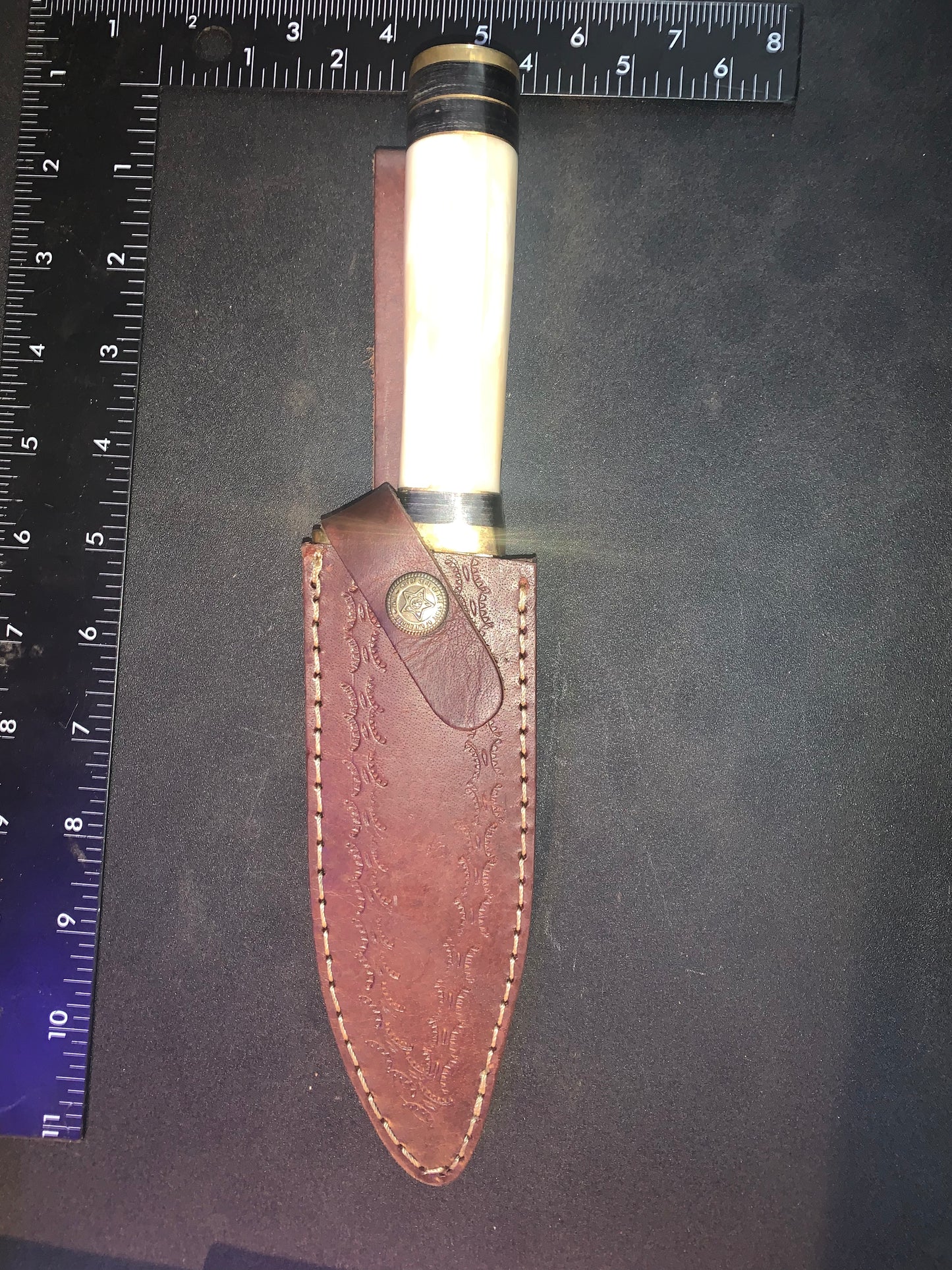 FORGED DAMASCUS BLADE FIGHTING KNIFE