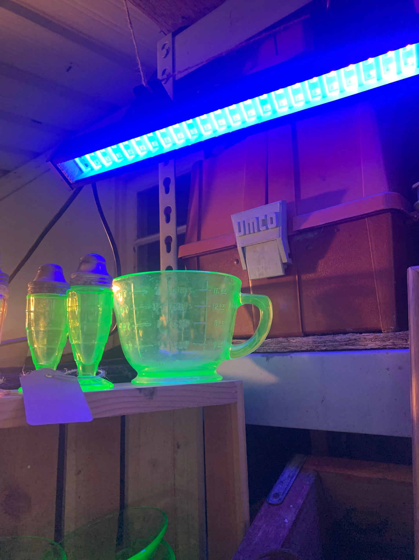 Green Uranium Depression Glass-Measuring Cup